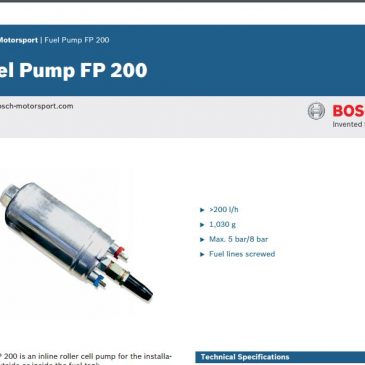 Bosch Fuel Pump FP 200 Datasheet (a.k.a the 044)